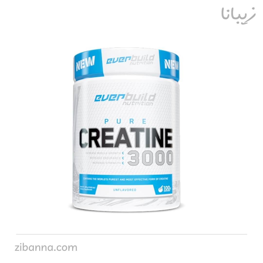 کراتین مونوهیدرات 3000 اوربیلد 300 گرم EVERBUILD Creatine Monohydrate 3000 کراتین مونوهیدرات 3000 اوربیلد 300 گرم EVERBUILD Creatine Monohydrate 3000