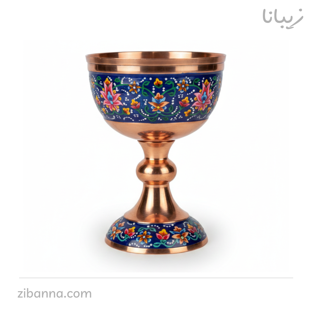 جام مس و خاتم - طرح گل سورمه ای جام مس و خاتم - طرح گل سورمه ای