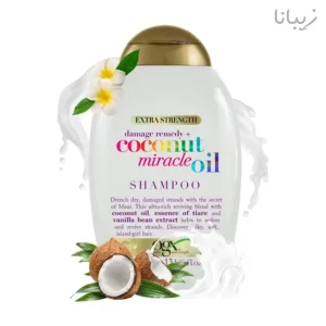 شامپو روغن نارگیل OGX مخصوص موهای آسیب دیده 385 میلی لیتر