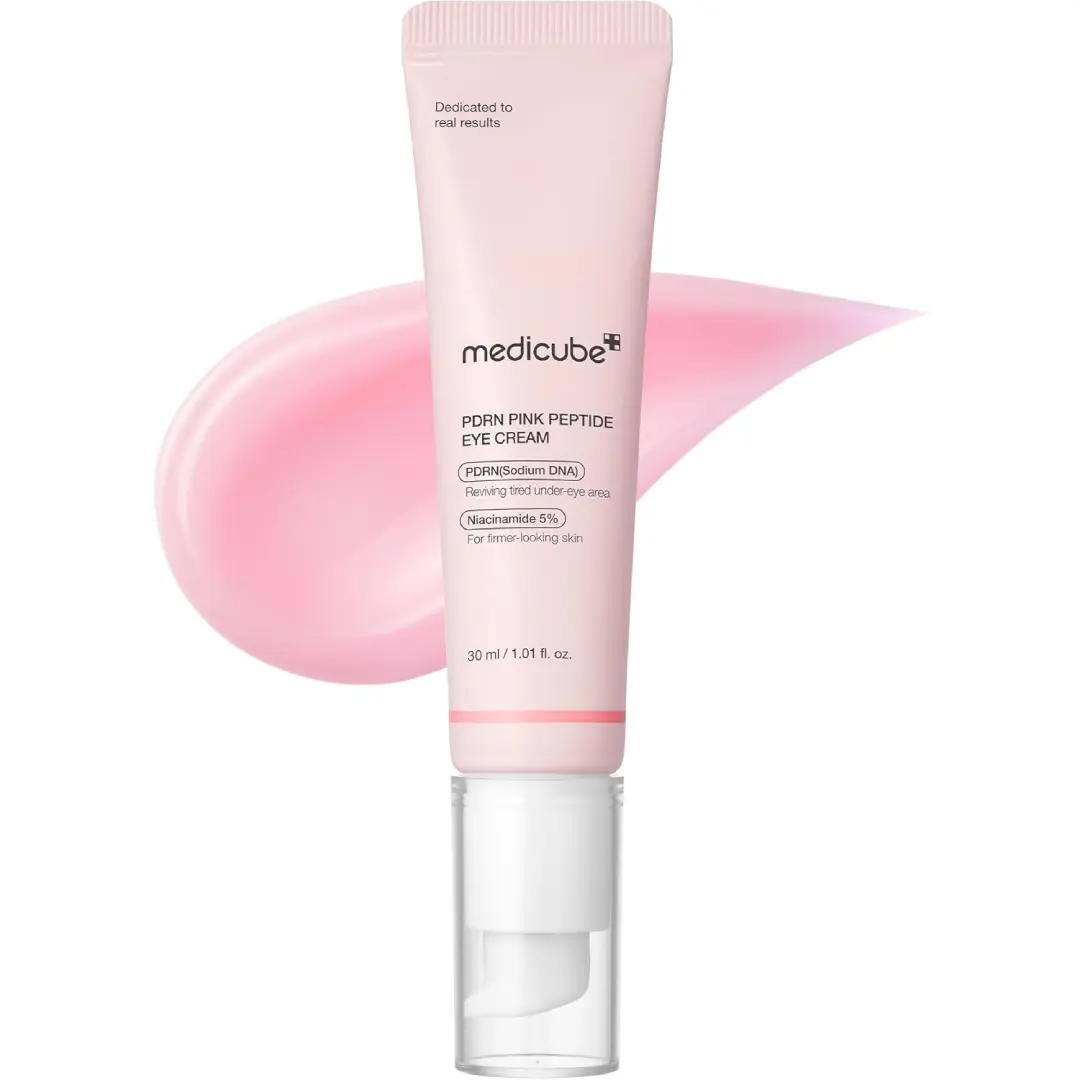 دور چشم ضد چروک و روشن کننده مدیکیوب مدل PDRN PINK PEPTIDE حجم 30 میل دور چشم ضد چروک و روشن کننده مدیکیوب مدل PDRN PINK PEPTIDE حجم 30 میل
