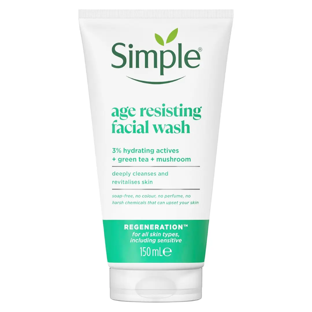 ژل شستشوی صورت سیمپل مدل age resisting (ضد پیری با عصاره چای سبز) ژل شستشوی صورت سیمپل مدل age resisting (ضد پیری با عصاره چای سبز)