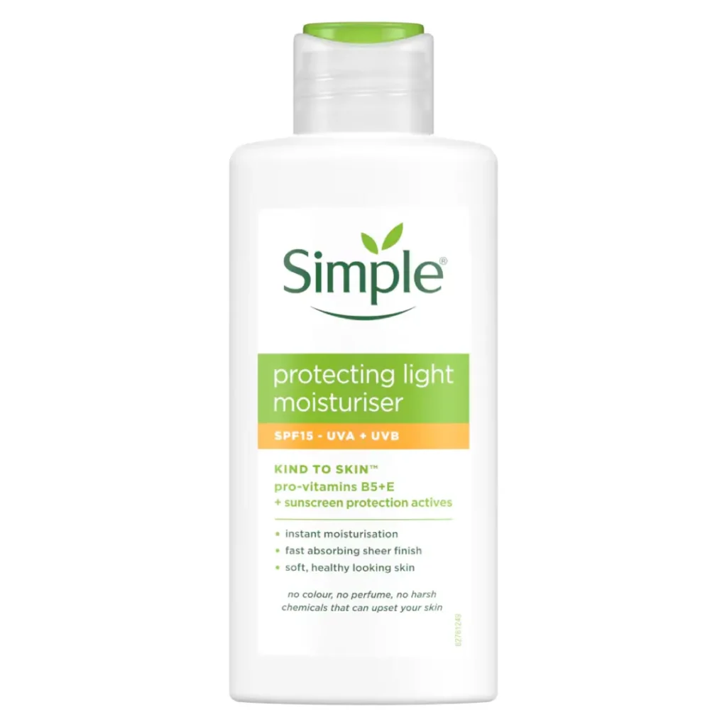 کرم آبرسان و مرطوب‌کننده لایت سیمپل حاوی ضد آفتاب با SPF15