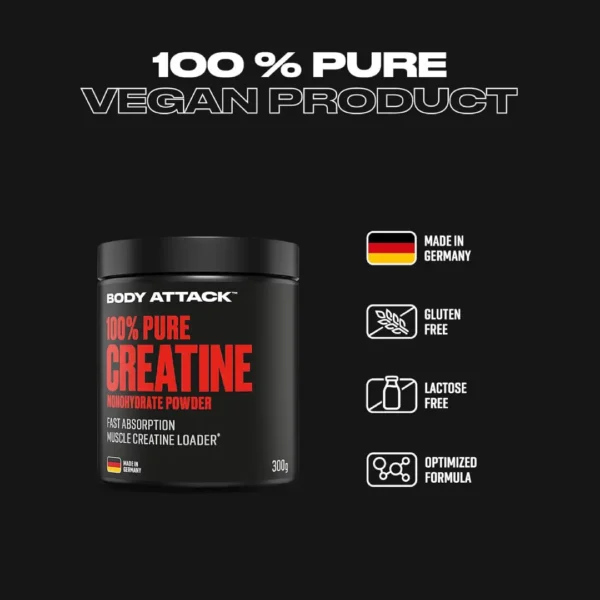 کراتین بادی اتک 300 گرمی BODY ATTACK 100% PURE CREATINE کراتین بادی اتک 300 گرمی BODY ATTACK 100% PURE CREATINE