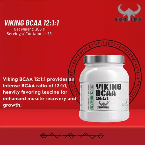 بی سی ای ای وایکینگ فورس BCAA 12:1:1 اصل ۳۰۰ گرم بی سی ای ای وایکینگ فورس BCAA 12:1:1 اصل ۳۰۰ گرم