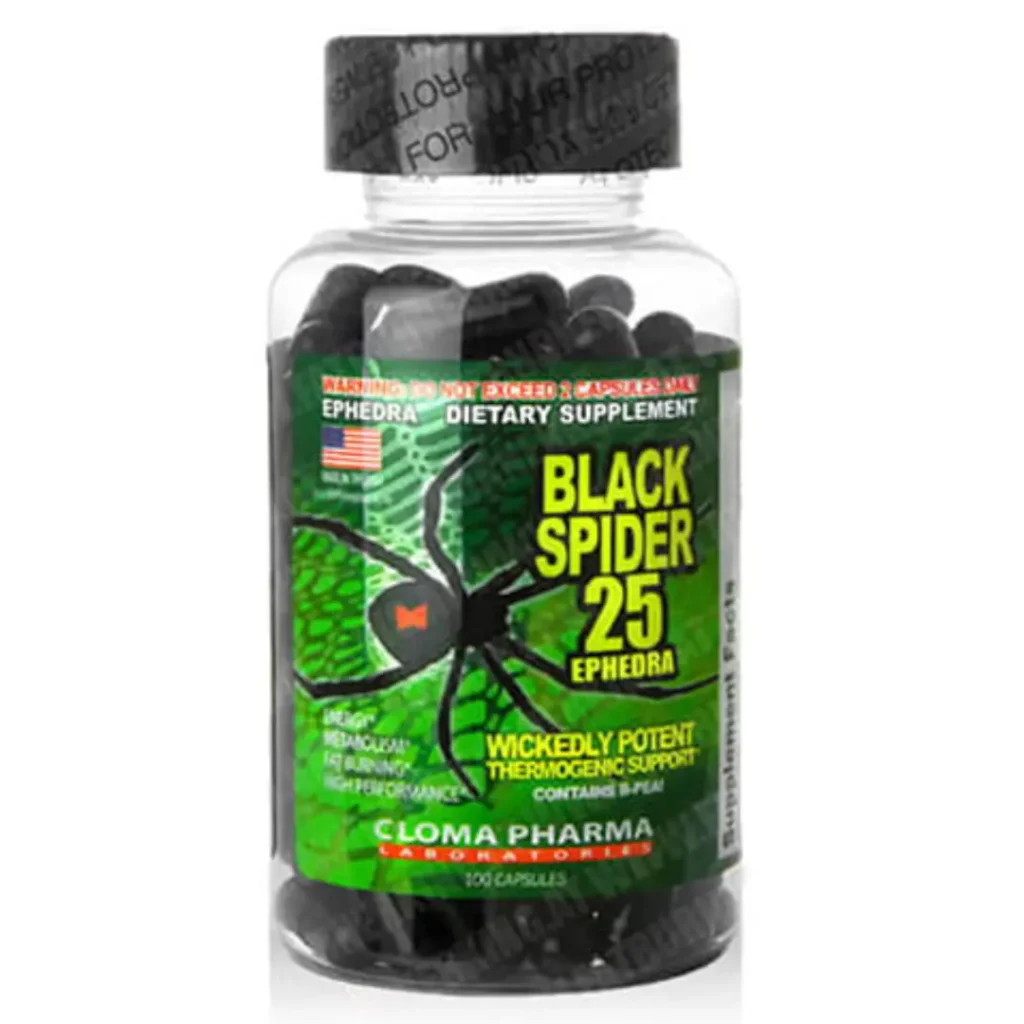 کپسول چربی‌سوز بلک اسپایدر 25 کلوما فارما Cloma Pharma بسته ۱۰۰ عددی