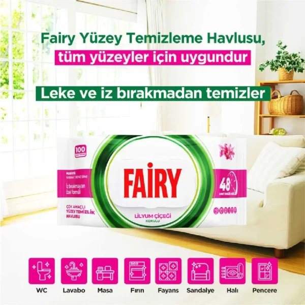 دستمال مرطوب ضدعفونیکننده و پاککننده سطوح فیری مدل Lilyum تعداد ۱۰۰ عددی دستمال مرطوب ضدعفونیکننده و پاککننده سطوح فیری مدل Lilyum تعداد ۱۰۰ عددی