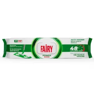 دستمال مرطوب مخصوص تی فیری Fairy مدل Power بسته ۵۰ عددی