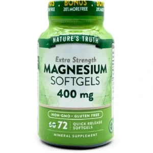 منیزیم اکساید نیچرز تروث 400 میلی‌گرم 72 عددی Nature’s Truth Extra Strength Magnesium Quick Release Softgels