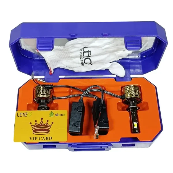 هدلایت خودرو لنزو LENZO مدل V125 Pro Max پایه H1 توان ۱۶۵ وات هدلایت خودرو لنزو LENZO مدل V125 Pro Max پایه H1 توان ۱۶۵ وات