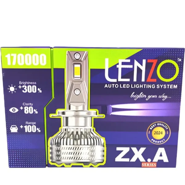 لامپ هدلایت خودرو لنزو مدل ZXA 6000K پایه H7 بسته دو عددی لامپ هدلایت خودرو لنزو مدل ZXA 6000K پایه H7 بسته دو عددی