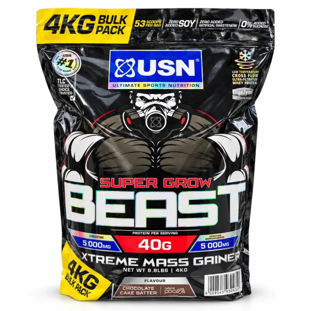 گینر سوپر گرو بیست USN Super Grow Beast وزن ۴ کیلوگرم