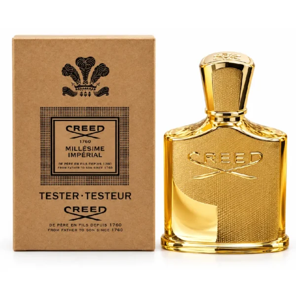 creed-millesime-imperial-tester-100ml (2) تستر عطر زنانه و مردانه کرید میلسیم امپریال طلایی Creed Millesime Imperial حجم ۱۰۰ میلیلیتر
