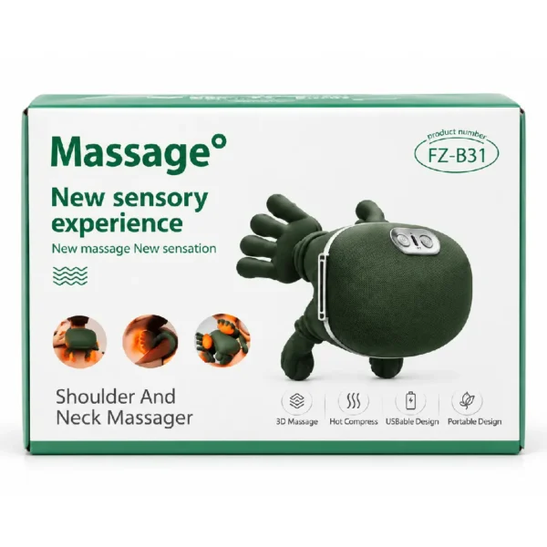 fz-b31-3d-neck-shoulder-massager (2) ماساژور برقی گردن و شانه طرح دست مدل FZ-B31 شارژی و حرارتی