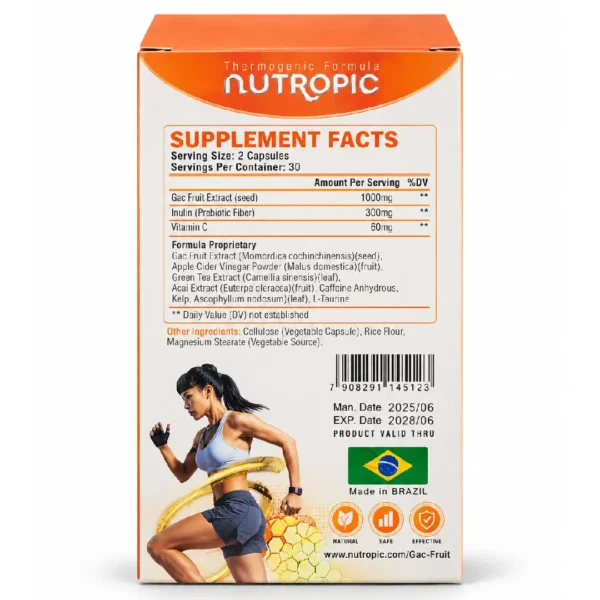 nutropic-gac-fruit-weight-management-capsules (2) کپسول لاغری و کنترل وزن گس فروت نوتروپیک Gac Fruit برزیل ۳۰ کپسول