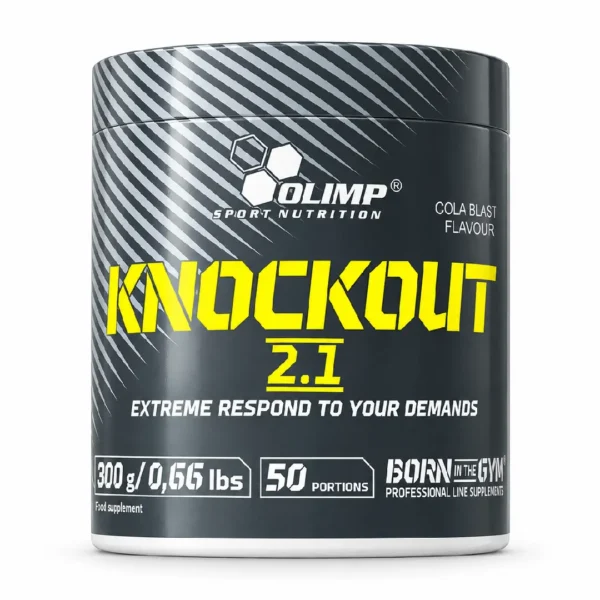 olimp-knockout-2-1-pre-workout-300g مکمل پمپ قبل تمرین الیمپ مدل Knockout 2.1 وزن ۳۰۰ گرم