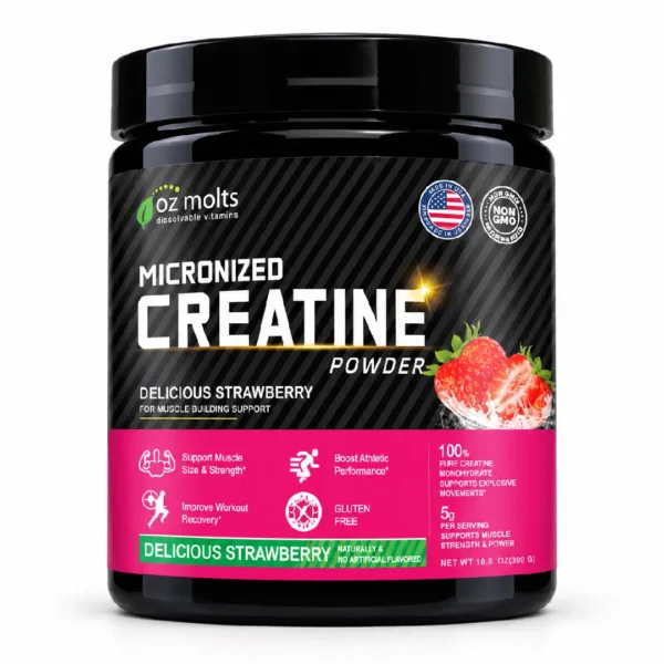 oz-molts-micronized-creatine-300g (1) پودر کراتین مونوهیدرات میکرونایز طعمدار اوز مولتس (Oz Molts Micronized Creatine Powder) – ۳۰۰ گرم
