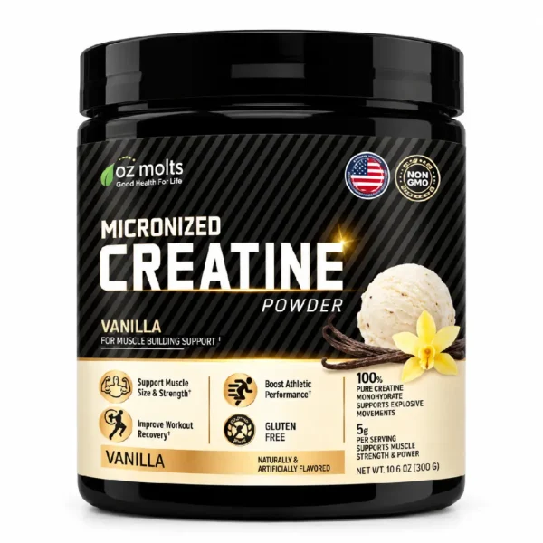 oz-molts-micronized-creatine-300g (3) پودر کراتین مونوهیدرات میکرونایز طعمدار اوز مولتس (Oz Molts Micronized Creatine Powder) – ۳۰۰ گرم