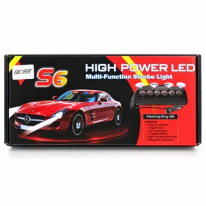 s6-led-police-strobe-light چراغ فلاشر پلیسی LED خودرو مدل S6 ششلنز فندکی