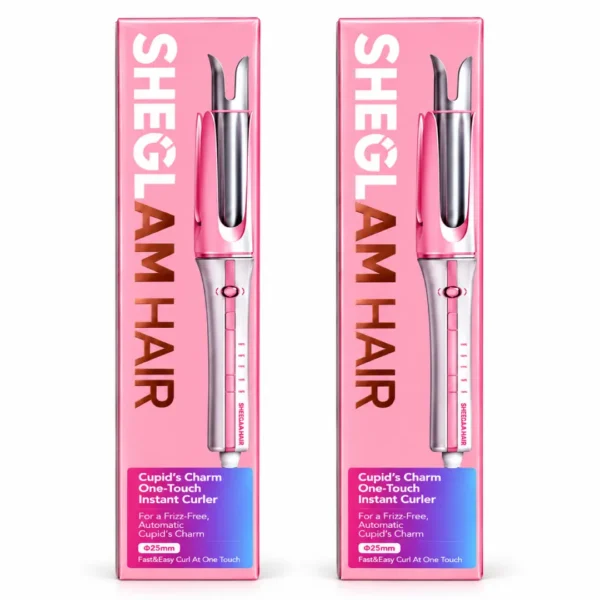 sheglam-cupids-charm-automatic-curler-25mm-pink فرکننده مو اتوماتیک شیگلم مدل Cupid’s Charm سایز ۲۵ میلیمتر رنگ صورتی