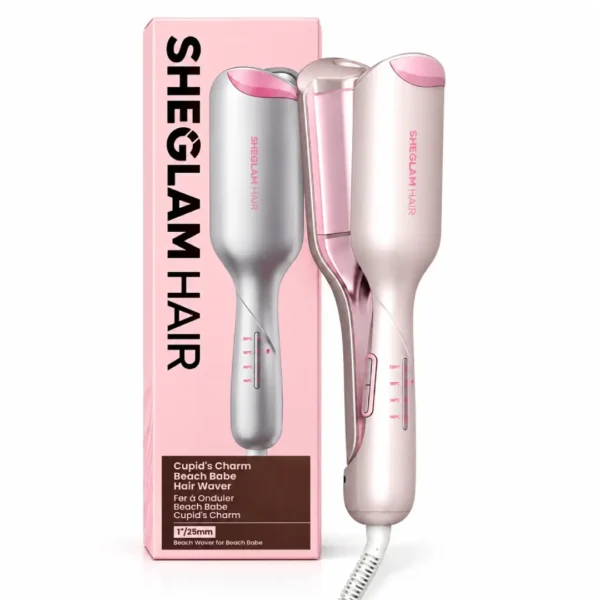 sheglam-cupids-charm-beach-babe-hair-waver-25mm (2) ویوکننده مو شیگلم صورتی مدل Cupid’s Charm Beach Babe سایز ۲۵ میلیمتر