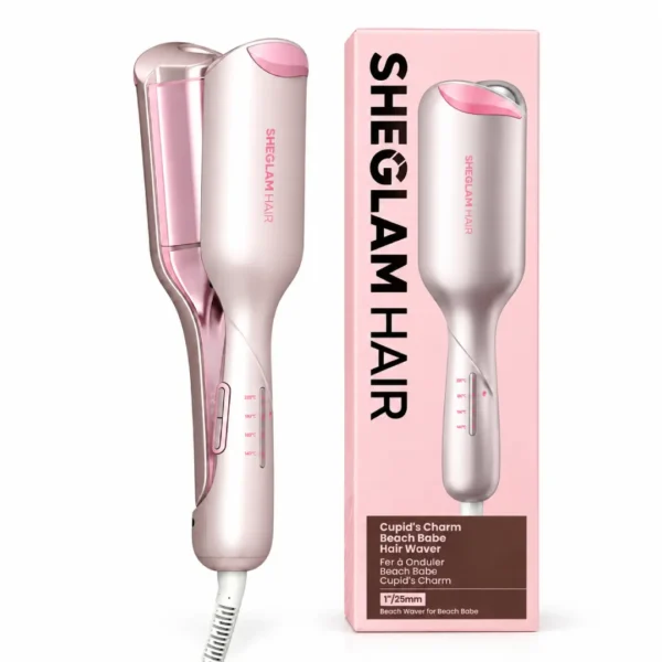 sheglam-cupids-charm-beach-babe-hair-waver-25mm (3) ویوکننده مو شیگلم صورتی مدل Cupid’s Charm Beach Babe سایز ۲۵ میلیمتر