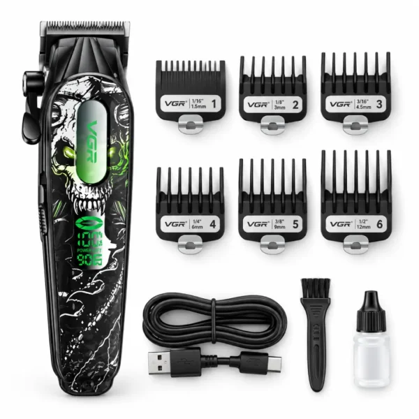 vgr-v-279-professional-hair-clipper (2) ماشین اصلاح موی سر و صورت شارژی وی جی آر مدل V-279 با موتور ۹۰۰۰ دور